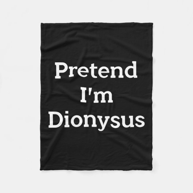 Jag är Dionysus Costume Funny Grekiska Halloween Fleecefilt (Framsidan)