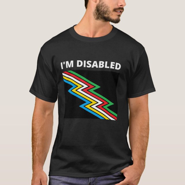 Jag är Disability Pride Flagga Långärmad T S Shirt (Framsida)