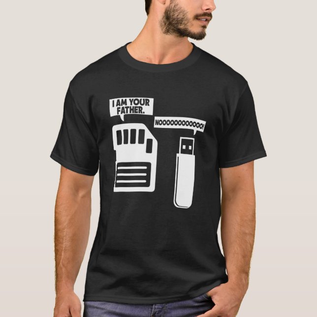Jag är ditt Far USB-diskettenhet Humor IT-program T Shirt (Framsida)