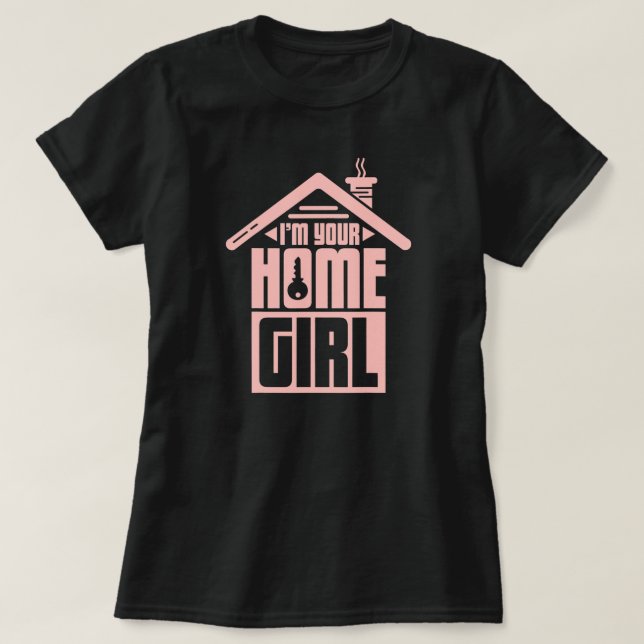 Jag är ditt hem-team i Real Estate Agency House T Shirt (Design framsida)