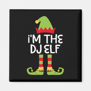 Jag är Dj Elf Matching Jul Elf Magnet