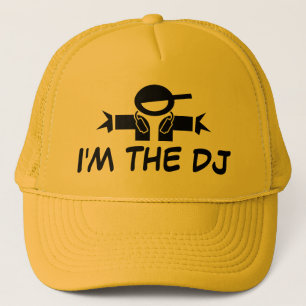 Jag är DJ-hatten   Sockel med DJ-hörlurar Keps