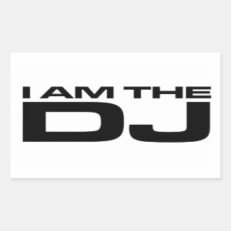Jag är DJ Rektangulärt Klistermärke