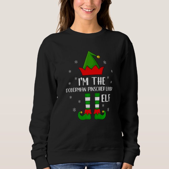 Jag är Doberman Pinscher Elf-julen T Shirt (Framsida)