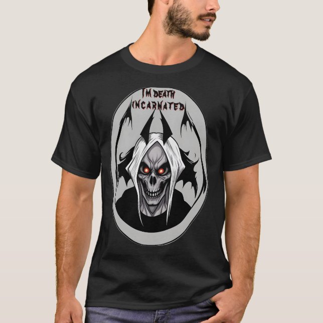 Jag är Dödsinkarnerad grim Reaper T-Shirt (Framsida)