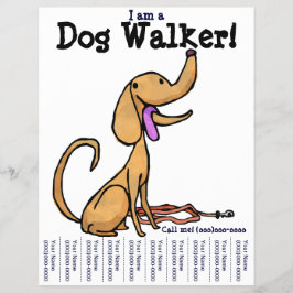 Jag är Dog Walker! Flyer