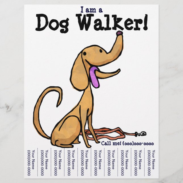 Jag är Dog Walker! Flyer (Framsidan)