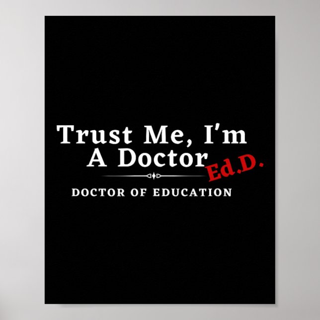 Jag är Doktor Doktor av Education Ed.d Edd Poster (Framsidan)