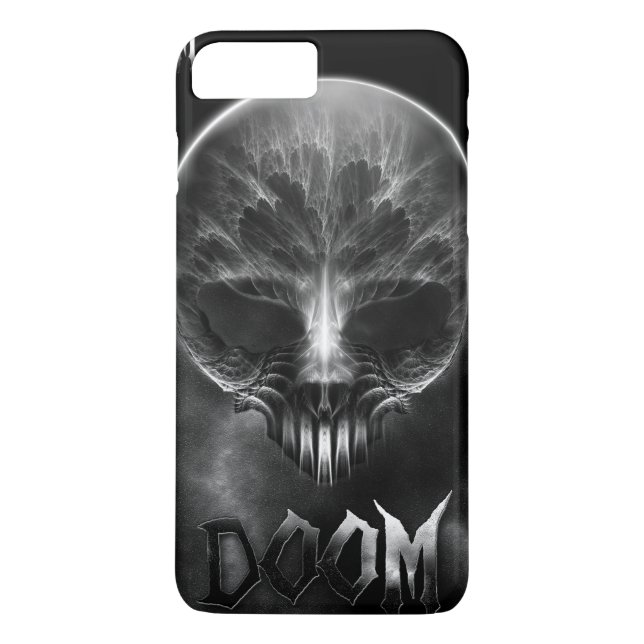 Jag är Doom Fractal Skull Case-Mate iPhone Skal (Baksida)