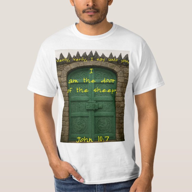 Jag är DÖRR (intrikat grind) t-shirt (Framsida)