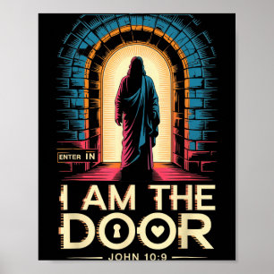 Jag Är Dörren Kristet Streetwear Estetik Jesus Poster