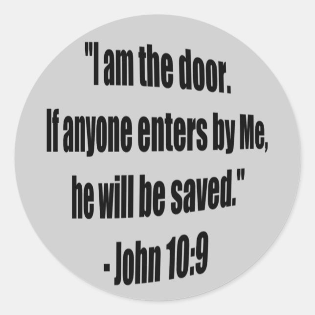 Jag är dörrfästare. runt klistermärke (Framsida)