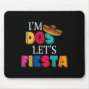 Jag är Dos Låt oss Fiesta Taco Tosday 2nd Birthday Musmatta