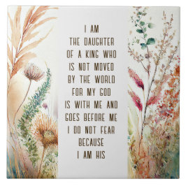 Jag är dotter till en Kung-kristen Faith Quote Kakelplatta