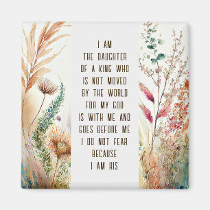 Jag är dotter till en Kung-kristen Faith Quote Magnet