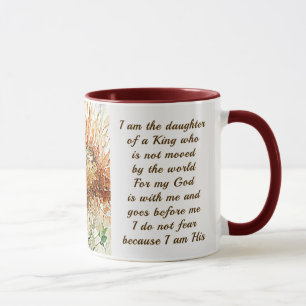 Jag är dotter till en Kung-kristen Faith Quote Mugg