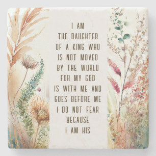 Jag är dotter till en Kung-kristen Faith Quote Stenunderlägg