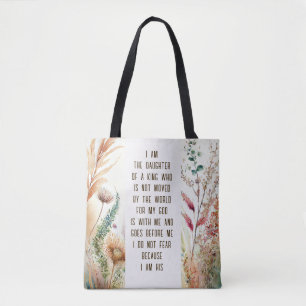 Jag är dotter till en Kung-kristen Faith Quote Tygkasse