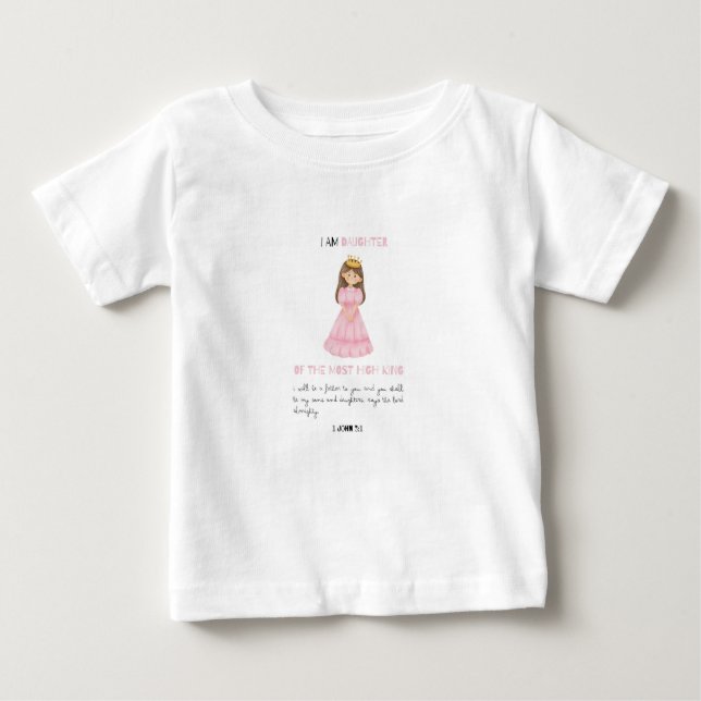 Jag är dotter till kungens färgglada barn t shirt (Framsida)