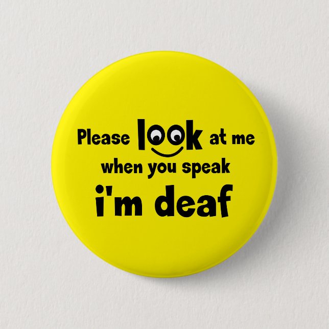 Jag är döv. Begränsad utfrågning. Doven, slechthor Knapp (Framsida)