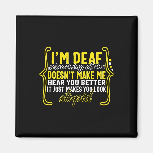 Jag är Döv som skriker på mig Asl Langu. Magnet (Framsidan)