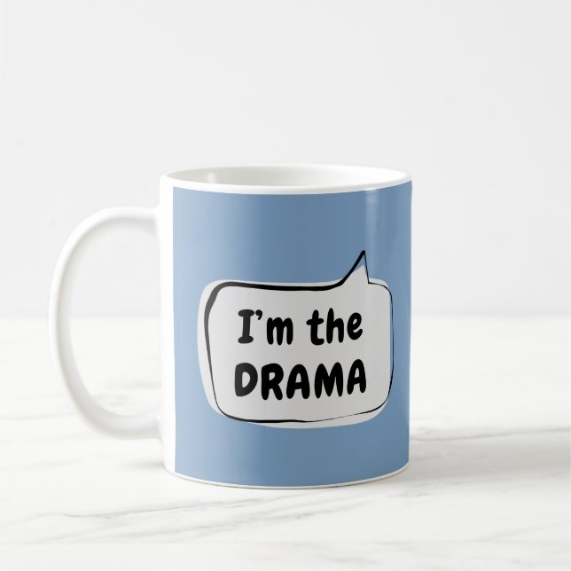 Jag är DRAMA Pratbubblan Kaffemugg (Vänster)