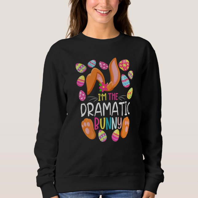 Jag är Dramatic Bunny Cute Eggs Rabit Påsk Part T Shirt (Framsida)