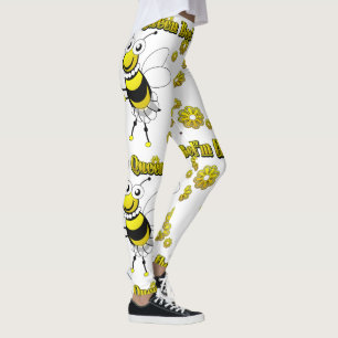 Jag är drottningen med blommor leggings
