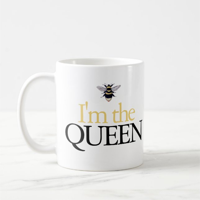 Jag är Drottninghumle Muggen Kaffemugg (Vänster)
