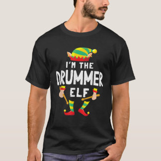 Jag är Drummer Elf Matching Julfamiljen Grou T Shirt