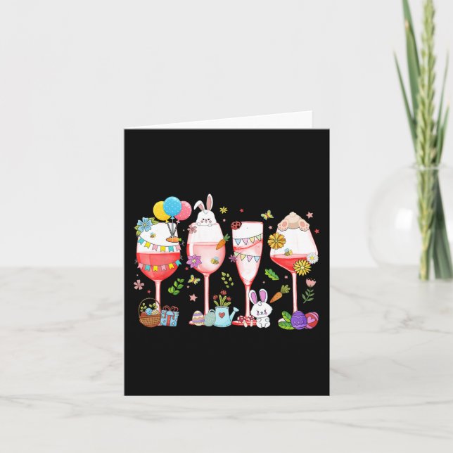 Jag är Drunk Bunny Påsk Day Drinks Roligt Påsk D Kort (Framsida)