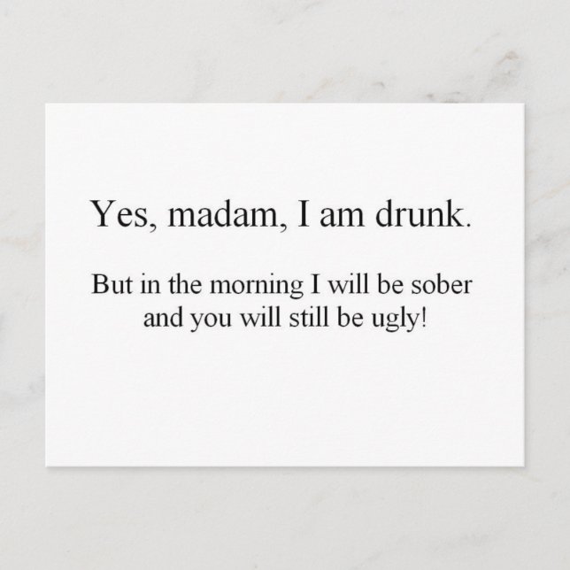 Jag är Drunk men... (St.K) Vykort (Framsida)