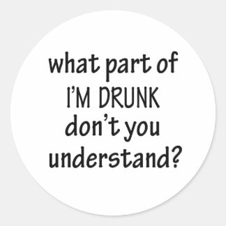 Jag är Drunk Runt Klistermärke