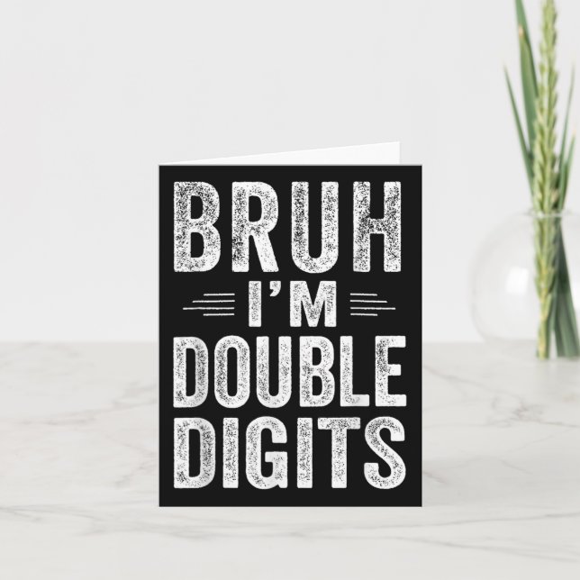 Jag är dubbla siffror 10-årspresenter 10 år gammal kort (Framsida)