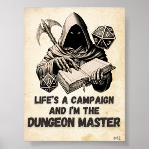 Jag är Dungeons mästare Gaming Poster