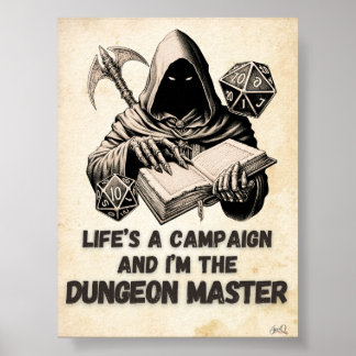 Jag är Dungeons mästare Gaming Poster