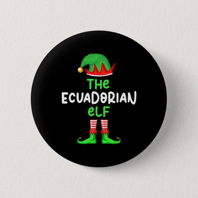 Jag är Ecuadorian Elf Ecuador-Roligten Pajam Knapp (Framsida)