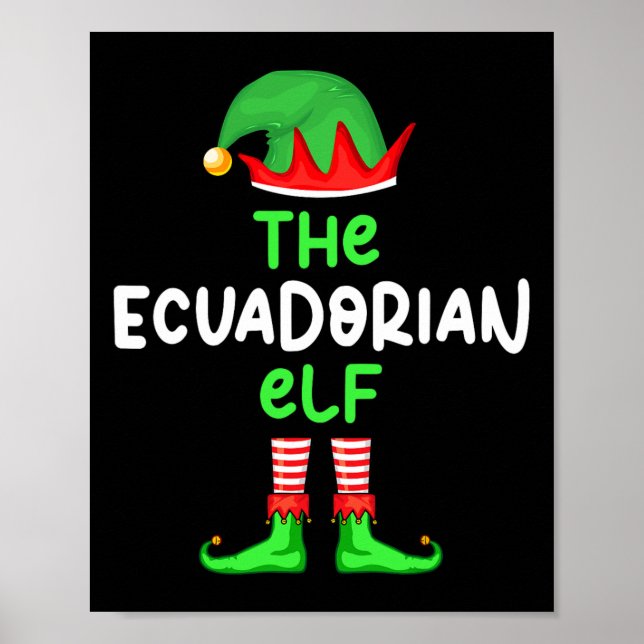Jag är Ecuadorian Elf Ecuador-Roligten Pajam Poster (Framsidan)