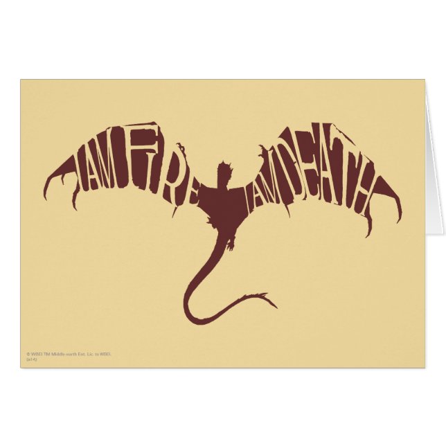 Jag är eldsak och död - grafik hälsningskort (Framsidan Horizontal)