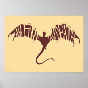 Jag är eldsak och död - grafik poster