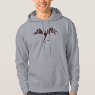 Jag är eldsak och död - grafik tröja med luva