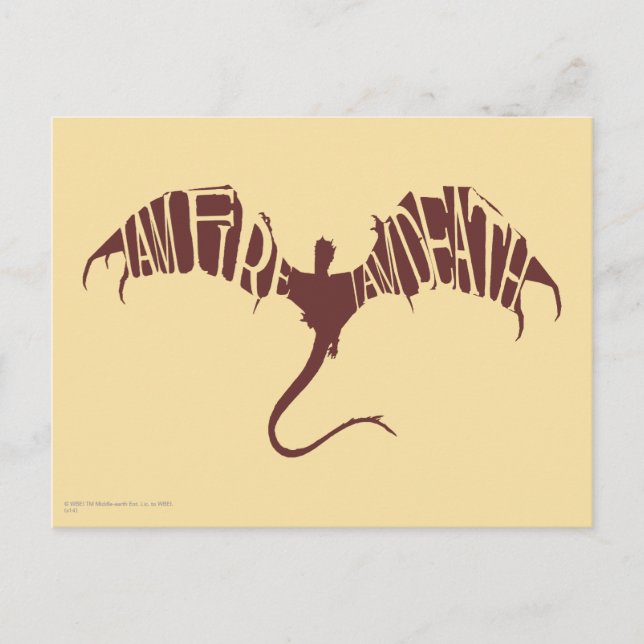 Jag är eldsak och död - grafik vykort (Framsida)