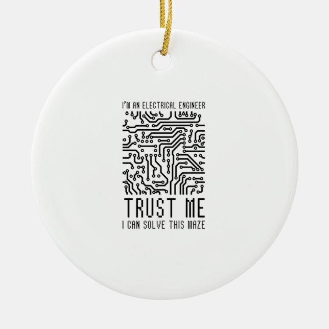 JAG ÄR ELECTRICAL INGENJÖR JULGRANSPRYDNAD KERAMIK (Framsidan)