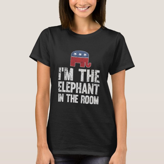 Jag är elefanten i rummet t shirt (Framsida)