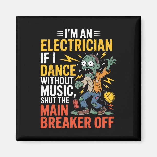 Jag är elektriker om jag dansar utan musiktalg magnet (Framsidan)