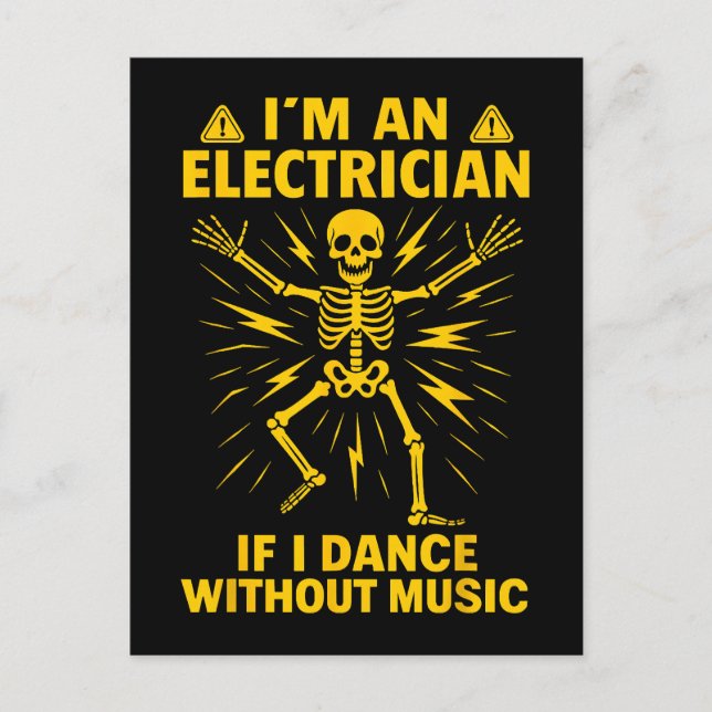 Jag är elev om jag dansar utan musik vykort (Framsida)