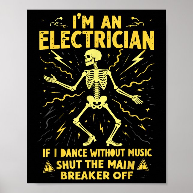 Jag är elproducent om jag dansar utan musik, håll  poster (Framsidan)