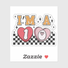 Jag är en 10-valentinsk sticker - Valentinsklister Klistermärken