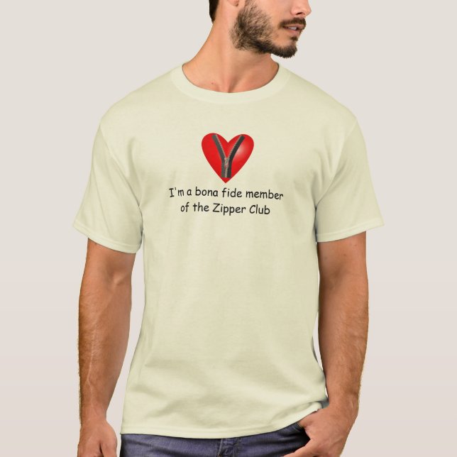 Jag är en äkta medlem av Zipper-Klubben Tee Shirt (Framsida)