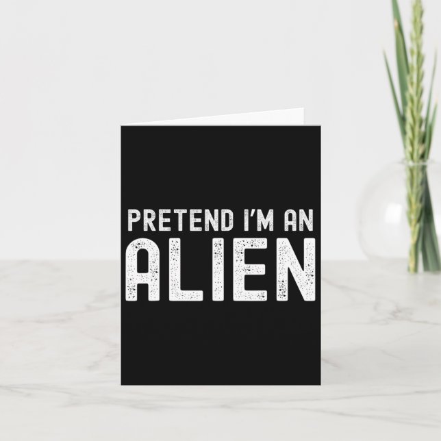 Jag är en Alien Funny Lazy Halloween Costume Match Kort (Framsida)